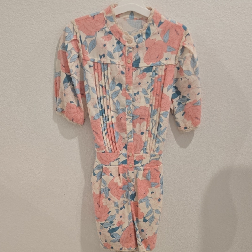 Floral Button-Up Romper